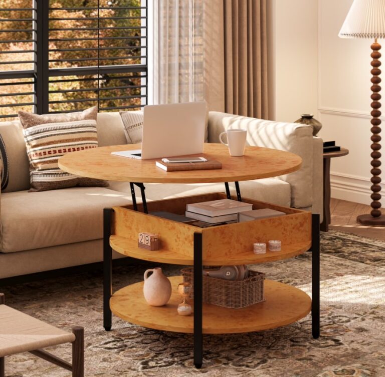 GUNAITO Round Lift Top Small Coffee Table $55.99 5 GUNAITO