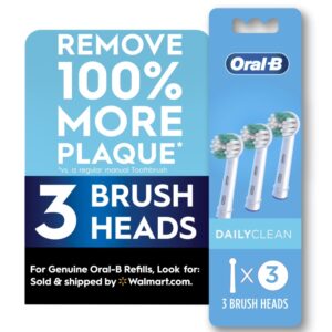 3-Count Oral-B Daily Clean Replacement Toothbrush Heads + $5 Walmart Cash $13.59 11 Oral-B