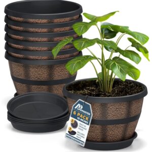 6-Pack Lifemaster 10" Whiskey Barrel Planters $20.48 7 Lifemaster