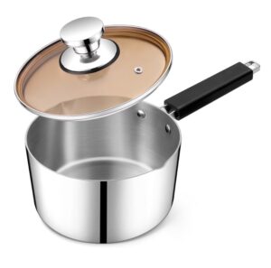 Walchoice 3qt Stainless Steel Tri-Ply Saucepan with Glass Lid $22.99 5 Walchoice