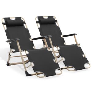 2-Pack MoNiBloom Folding Lounge Chairs $44.49 15 MoNiBloom