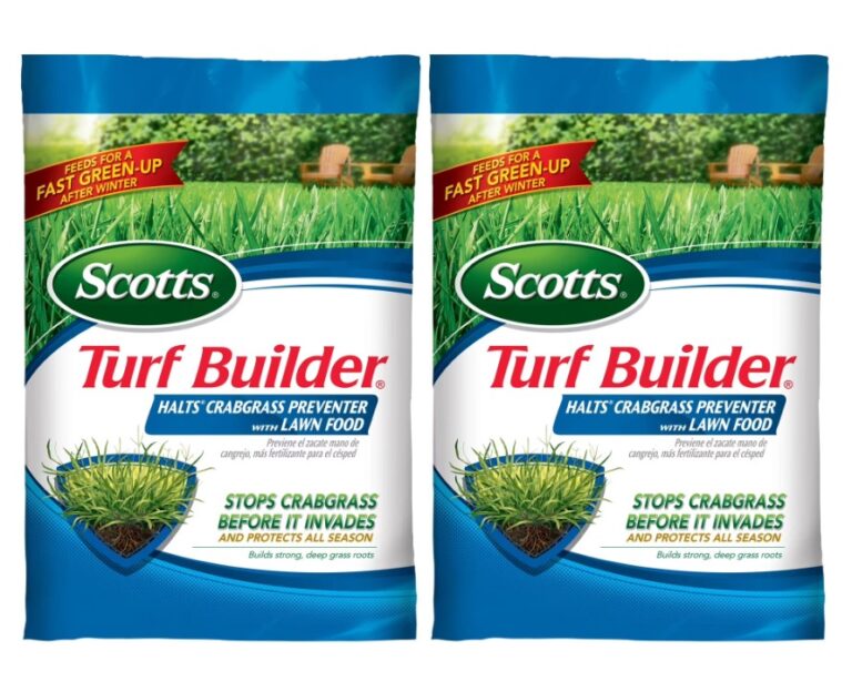 2-Pack Scotts Turf Builder Halts Crabgrass Preventer with Lawn Food, 5,000 sq. ft. $35.95 7 Scotts