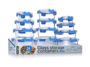 24-Piece Bakken Borosilicate Glass Food Storage Containers with Lids $19.99 11 Bakken
