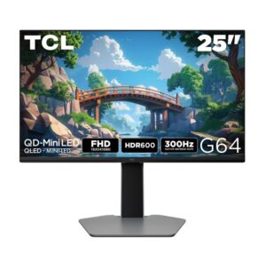 TCL 25” G64 Series FHD HDR 300Hz QD-Mini LED Gaming Monitor $148 9 TCL