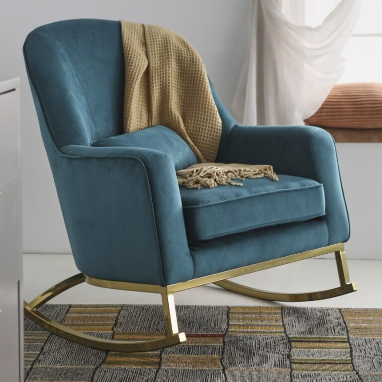 MoDRN Glam Velvet Rocking Chair with Lumbar Pillow $80 7 MoDRN