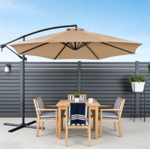 WLLJOY 10ft Offset Patio Umbrella With Base $68.99 9 WLLJOY