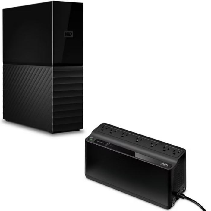 WD 4TB My Book Desktop External Hard Drive with APC Battery Backup $144.98 12 WD