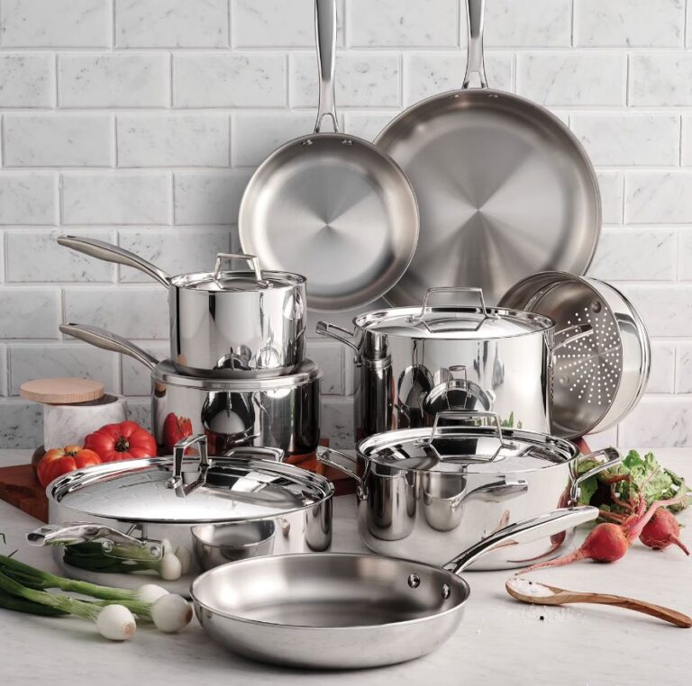 14-Piece Tramontina Tri-Ply Clad 18/10 Stainless Steel Cookware Set $174.98 9 Tramontina