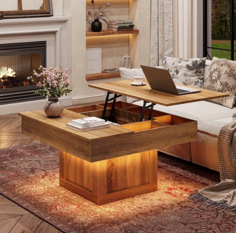 GUNAITO Lift Top Coffee Table with LED Lights $89.09 11 GUNAITO