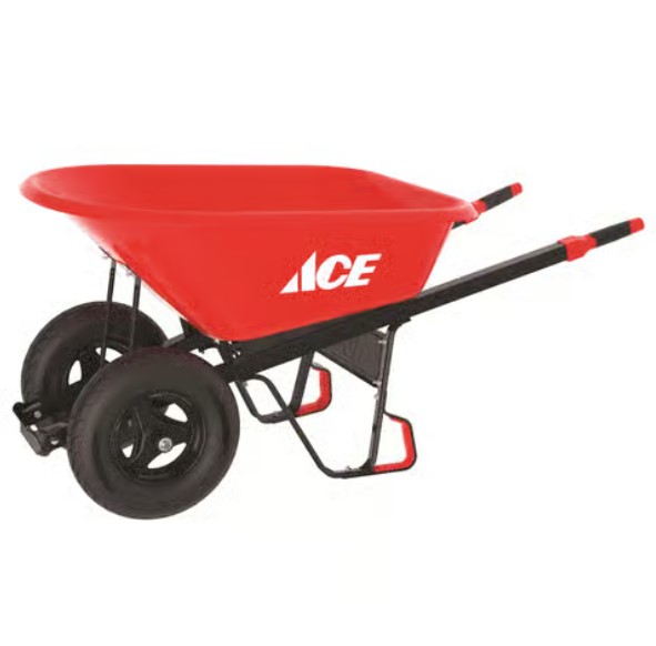 Ace HDPE 6 cu ft Wheelbarrow $119.99 5 Ace