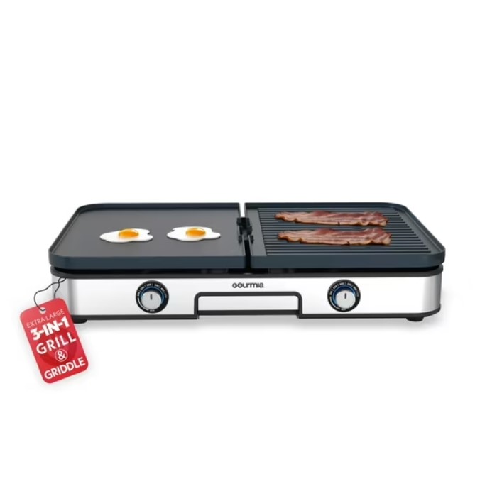 Gourmia 28 Inch 3-in-1 Ceramic Nonstick Electric Griddle $65.33 5 Gourmia