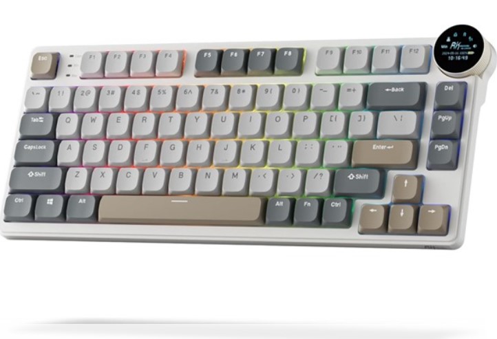 RK ROYAL KLUDGE N80 Low Profile Mechanical Keyboard w/Smart Display Screen & Knob $54.99 9 ROYAL KLUDGE