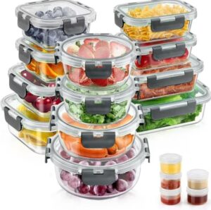 34-Piece Taimasi Glass Food Storage Containers with Lids Set $32.39 13 Taimasi