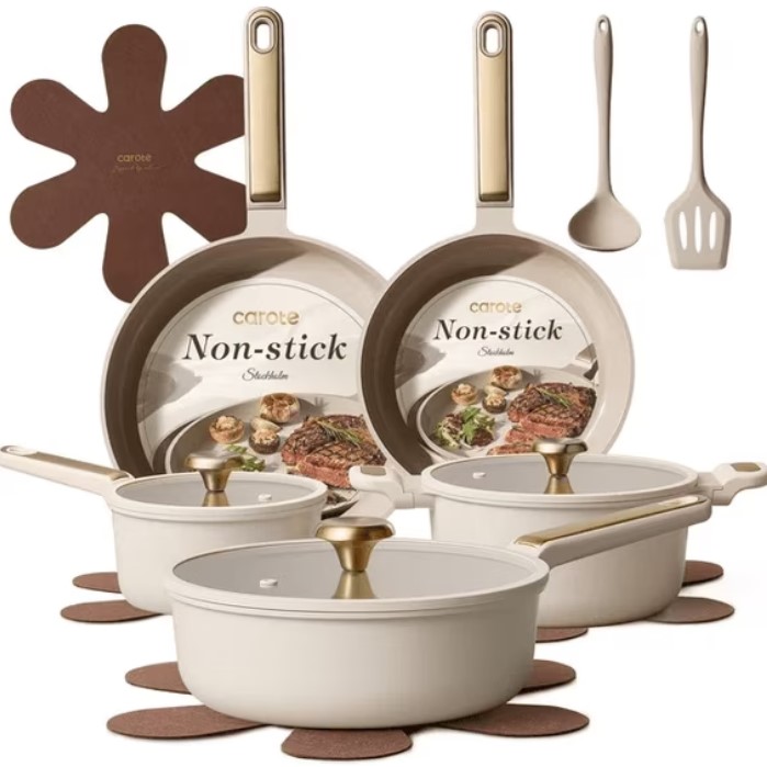14-Piece Carote Pots and Pans Set $49.95 19 Carote