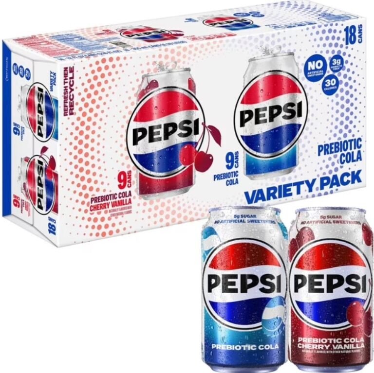 18-Pack Pepsi 12oz Prebiotic Cola Club Variety Pack $5.98 3 Pepsi