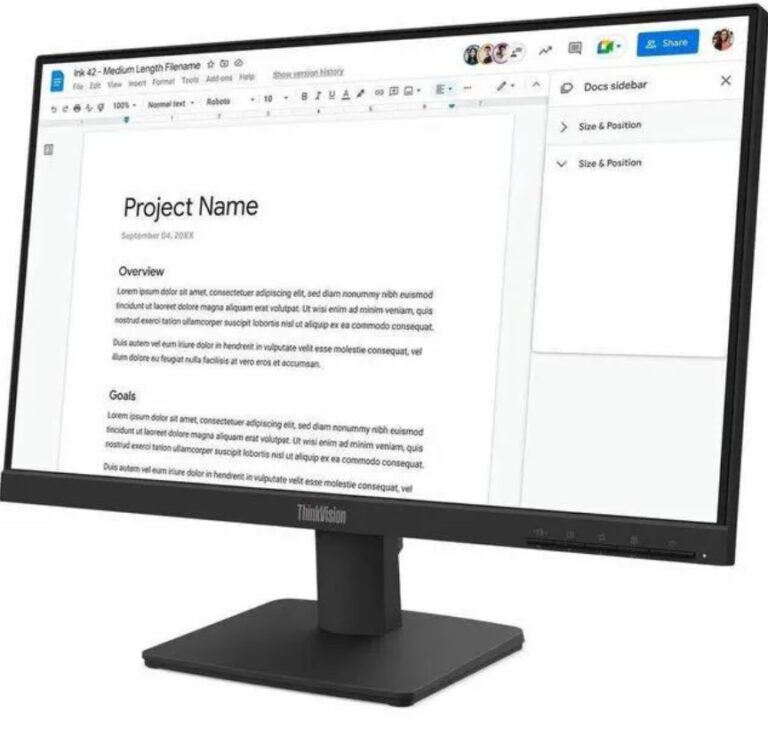 Lenovo ThinkVision S22-4E 21.5" FHD 100Hz 4ms IPS Monitor $60 1 Lenovo