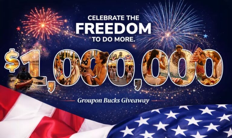 Groupon Freedom to Do More: Claim Your $5 in the $1,000,000 Bucks Giveaway 1 Groupon