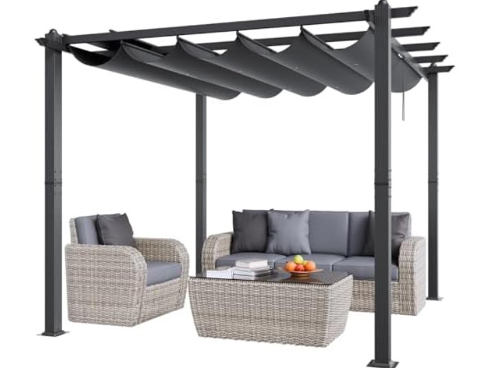 VEVOR 10'x10' Outdoor Retractable Pergola with Canopy $143.99 11 VEVOR