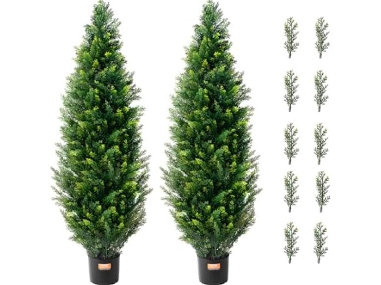 2-Pack VEVOR 48-inch Artificial Cedar Topiary Trees $57.99 9 VEVOR