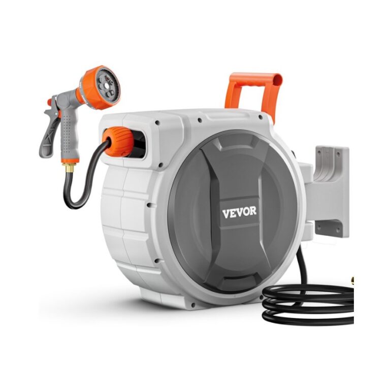 Vevor 1/2" x 84 ft Retractable Garden Hose Reel $60 5 Vevor