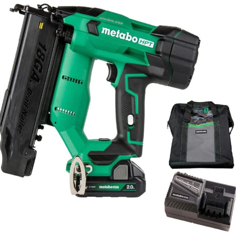 Metabo HPT 18V Brad Nailer Compact 18 Gauge Cordless Kit with Battery & Charger + Free 2Ah Battery $159 12 Metabo