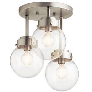 Kichler Strabo 12″ 3-Light Semi-flush Mount Light $19 13 Kichler