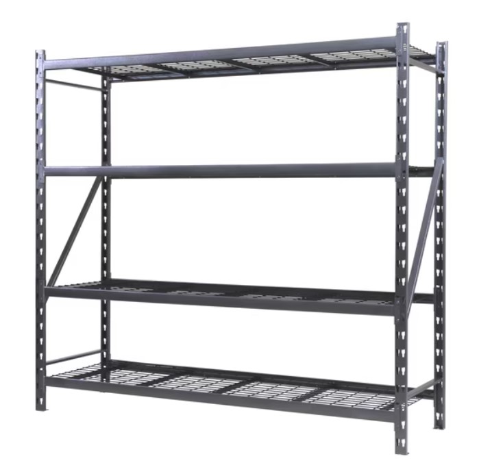RUGGED RACK Steel 4-Tier Storage Rack (72"H x 24"D x 77"W) $75.99 11 RUGGED RACK