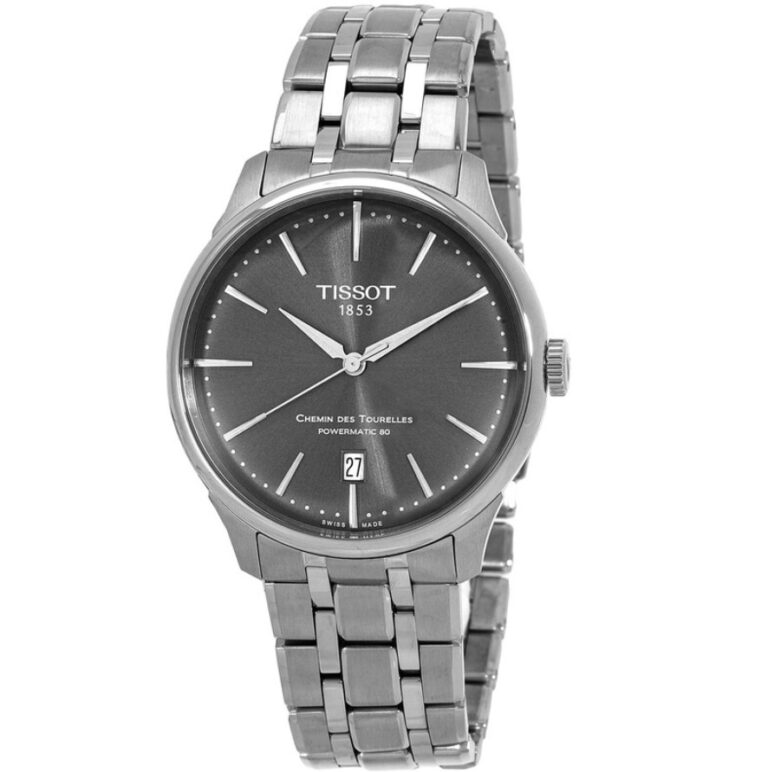 Tissot Men's 39mm Chemin Des Tourelles Automatic Grey Dial Watch $334 5 Tissot