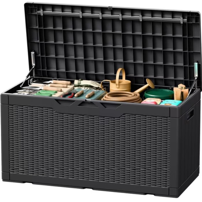 Devoko 105-Gallon Resin Deck Box $62.99 7 Devoko