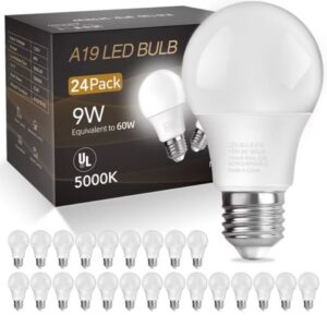 24-Pack DAYBETTER 9W 5000K A19 LED Light Bulb $20.98 11 DAYBETTER