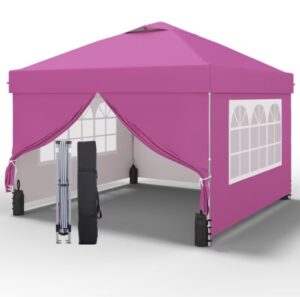 Ainfox 10'x10' Pop Up Canopy Tent with 4 Removable Walls $71.99 1 Ainfox