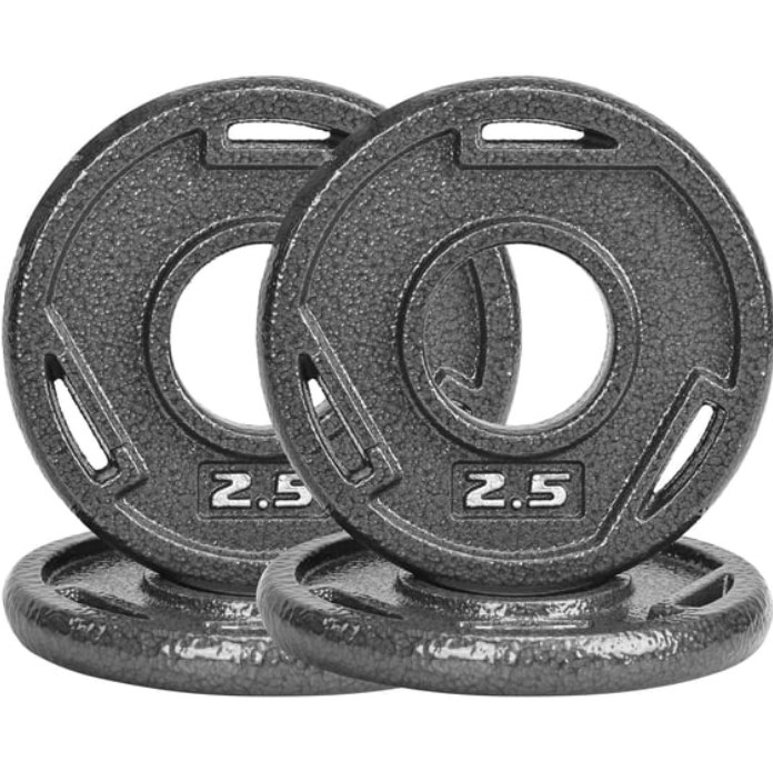 4-Pack FlexWave 2.5lb 2" Center Hole Cast Iron Weight Plates $7.99 7 FlexWave