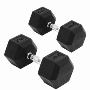Flexwave 40LB Rubber Hex Dumbbells (Pair) $66.97 19 Flexwave