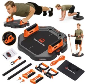 Warmounts 7-in-1 Adjustable Push up Board with Resistance Bands & Door Anchor $19.99 7 Warmounts