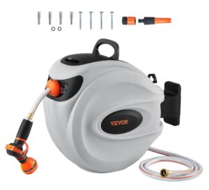 Vevor 65 ft x 5/8 inch Retractable Hose Reel $55.03 23 vevor