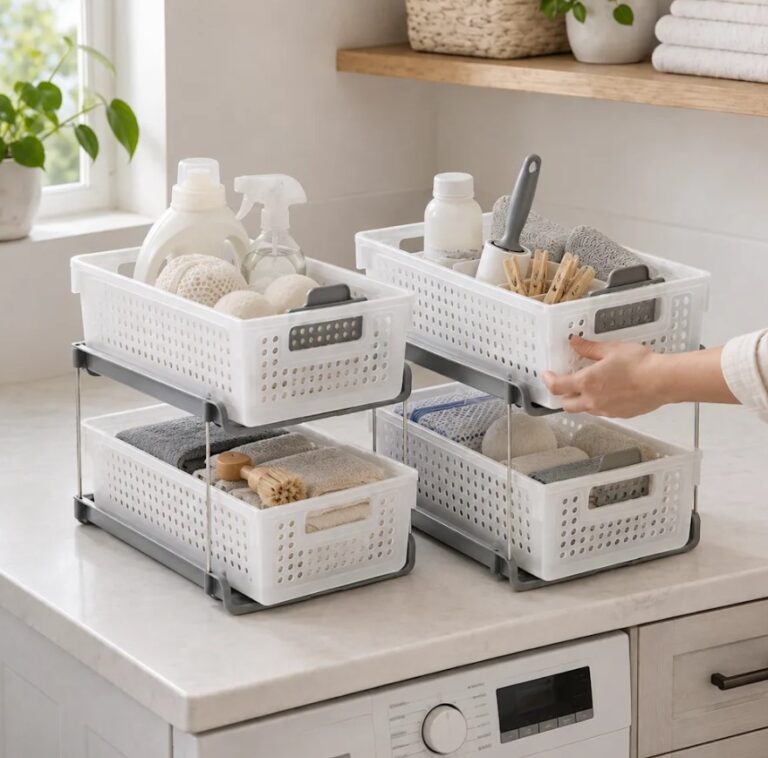 2-Pack Madesmart Premium Antimicrobial Under Cabinet 2-Tier Organizers $19.99 3 Madesmart