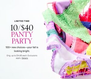 Victoria's Secret 10 Panties for $40 25 Victoria's Secret