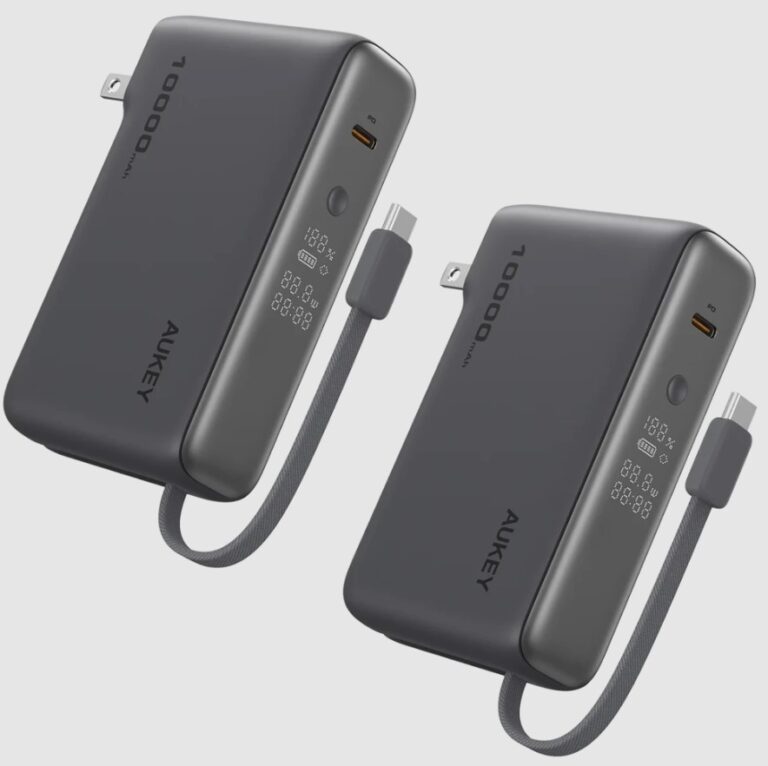2-Pack Aukey MixFlex Sling 30W PD 10,000mAh Power Bank $24.99 1 Aukey