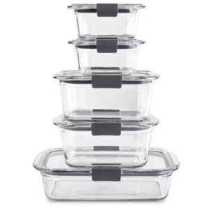 10-Piece Rubbermaid Brilliance Glass Food Storage Set $28.49 15 Rubbermaid