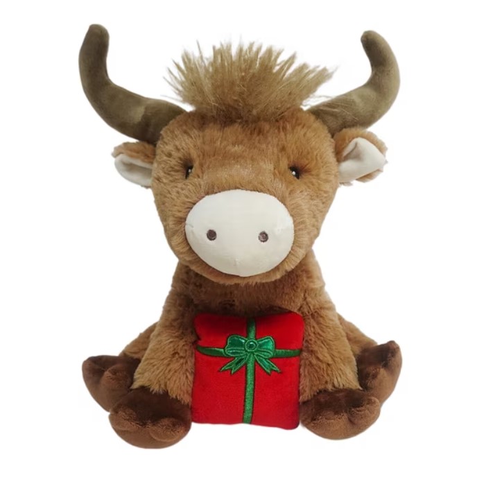 Vibrant Life 11" Holiday Highland Cow with Present Plush Dog Toy $2.39 7 Vibrant Life