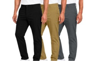 3-Pack Men's Super Stretch Slim Fit Chino Pants $19.99 13 Chino Pants
