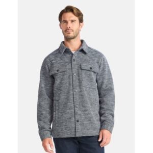 George Men's Knit Shacket with Microfleece Lining $10.82 29 George