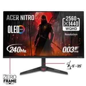 Acer Nitro 27" WQHD 2560x1440 240Hz Gaming Monitor (VG277U Xbiip) $269 23 Acer