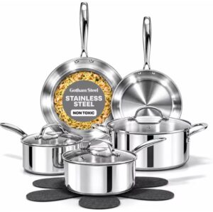 10-Piece Gotham Steel Stainless Steel Cookware Set $64.06 1 Gotham Steel