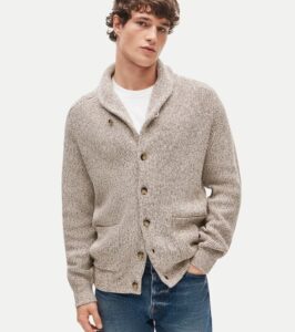 J.Crew Men's Rib-Knit Shawl-Collar Cardigan in Marled Cotton $117.60 23 J.Crew