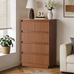 UPGO 25.3” 5-Drawer Fluted Dresser $75 29 UPGO