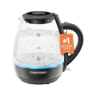 Chefman 1L Electric Glass Kettle w/ LED Indicator Light $16.97 19 Chefman